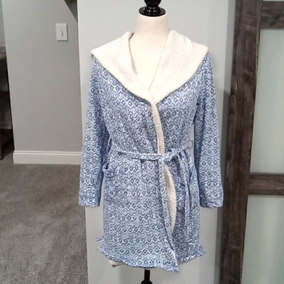 Anthropologie Sat Sun himalayan shearling plush bathrobe size small - Picture 1 of 3